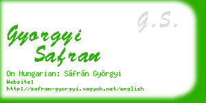 gyorgyi safran business card