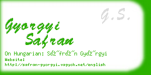 gyorgyi safran business card